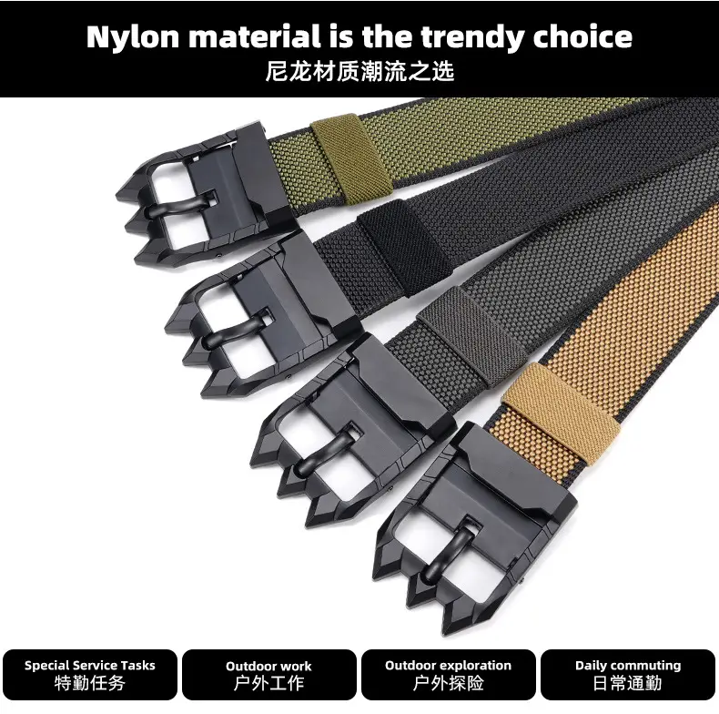 New Men's Rotating Buckle Belt Outdoor Casual All-match Wear-resistant Tactical Belt — feature 2