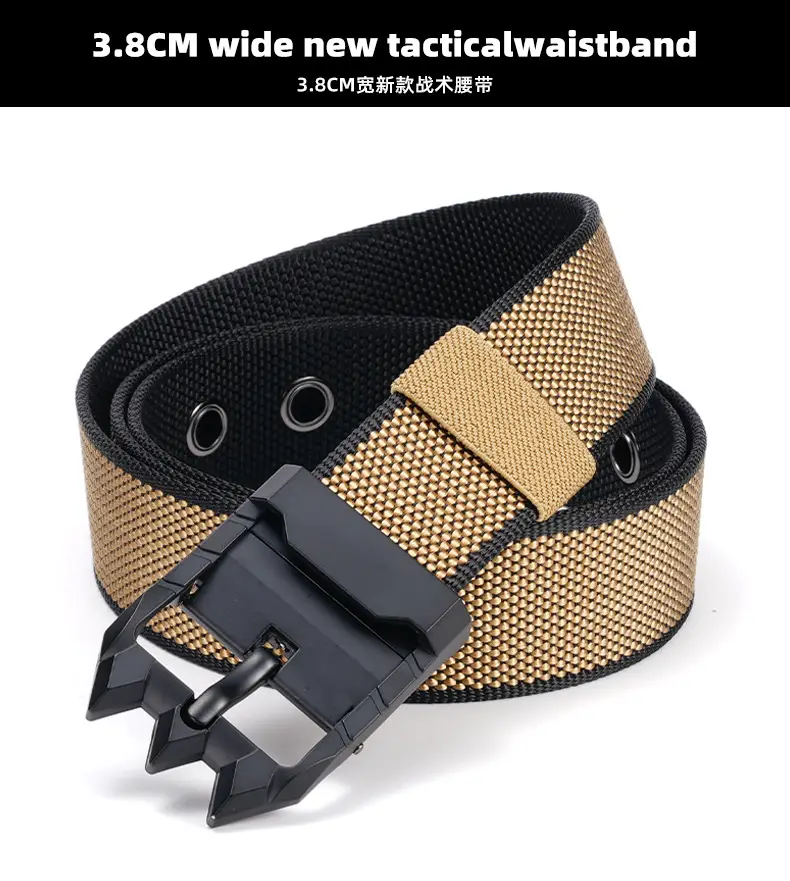 New Men's Rotating Buckle Belt Outdoor Casual All-match Wear-resistant Tactical Belt — feature 5