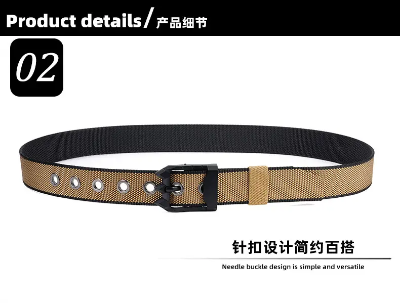 New Men's Rotating Buckle Belt Outdoor Casual All-match Wear-resistant Tactical Belt — feature 7
