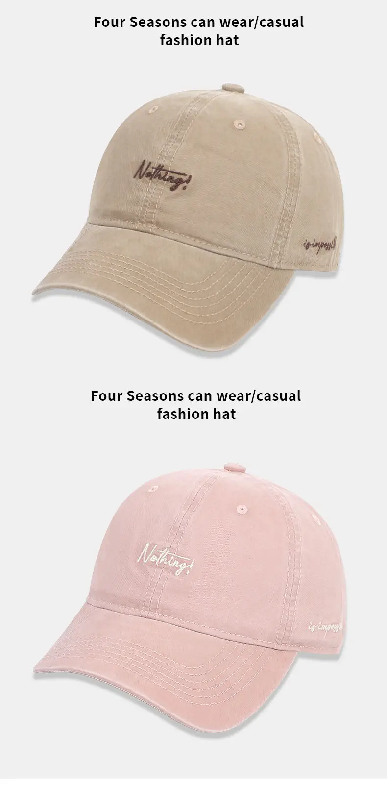 Korean Embroidered Baseball Cap for Men Women — feature 12