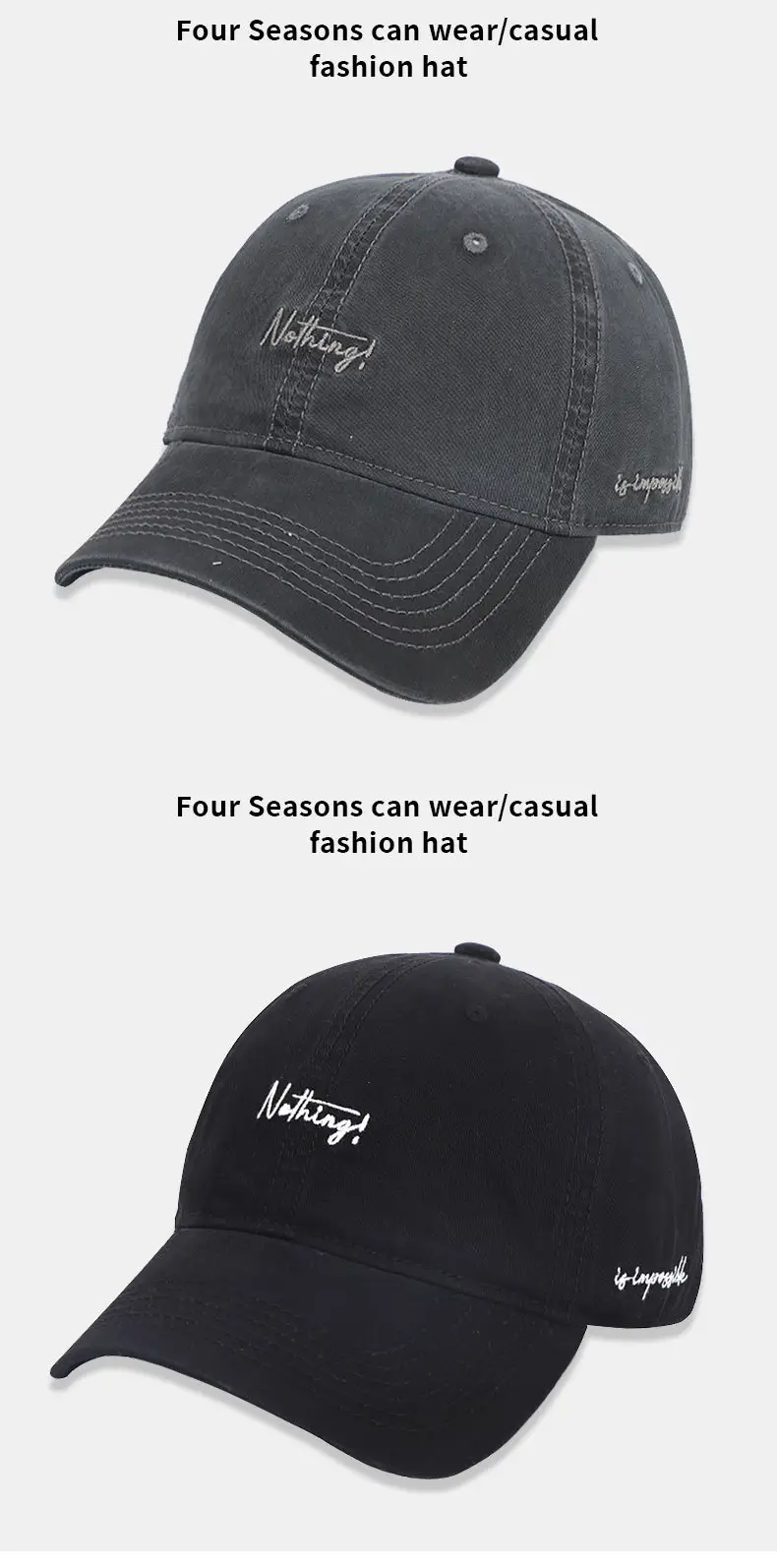 Korean Embroidered Baseball Cap for Men Women — feature 13