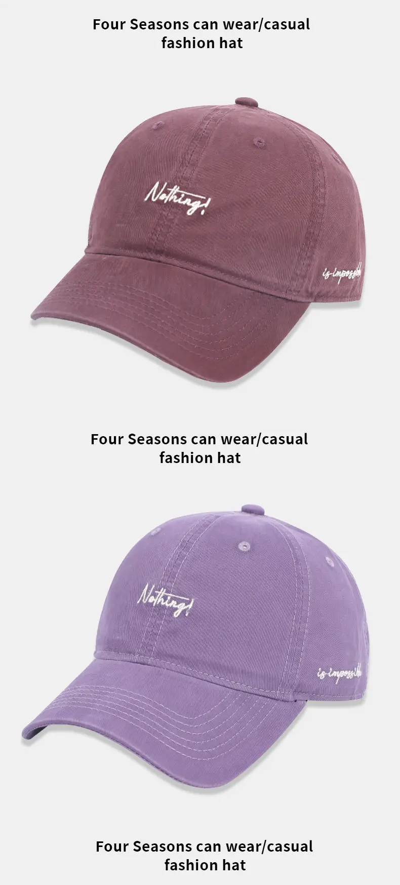 Korean Embroidered Baseball Cap for Men Women — feature 14