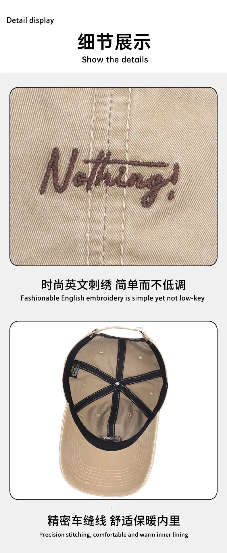 Korean Embroidered Baseball Cap for Men Women — feature 15