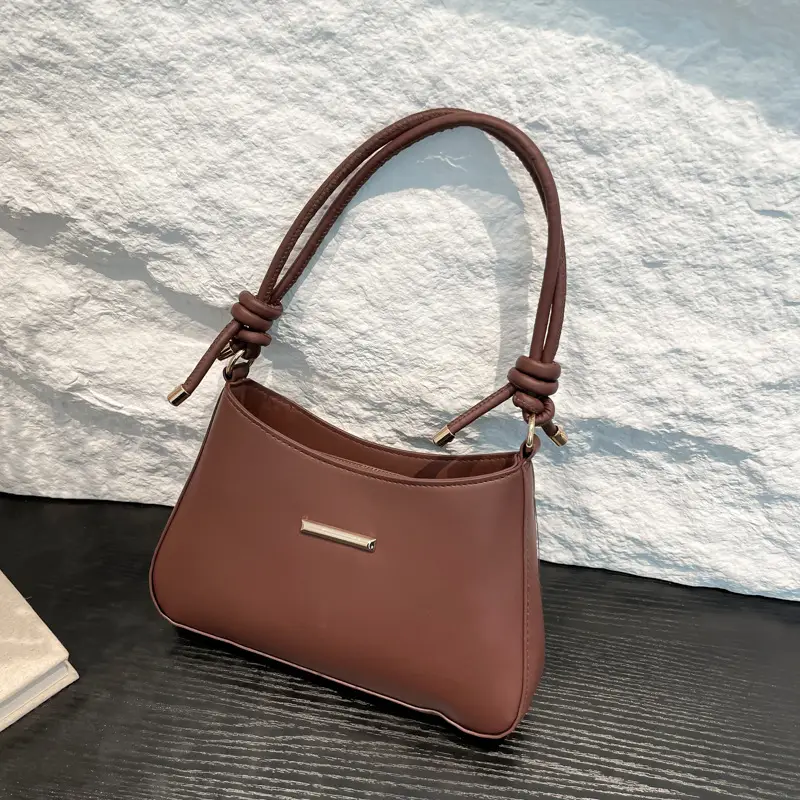 Women's Brown Leather Shoulder Bag 2024 New Style - Image 5