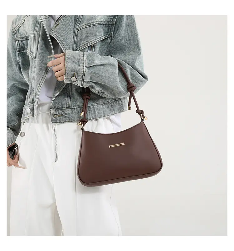 Women's Brown Leather Shoulder Bag 2024 New Style — feature 28