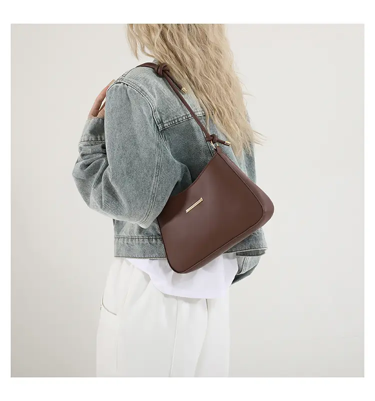 Women's Brown Leather Shoulder Bag 2024 New Style — feature 29