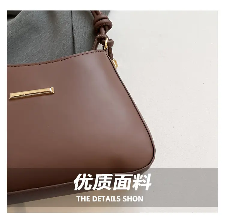 Women's Brown Leather Shoulder Bag 2024 New Style — feature 6
