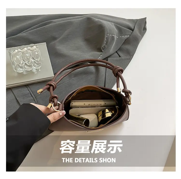Women's Brown Leather Shoulder Bag 2024 New Style — feature 8