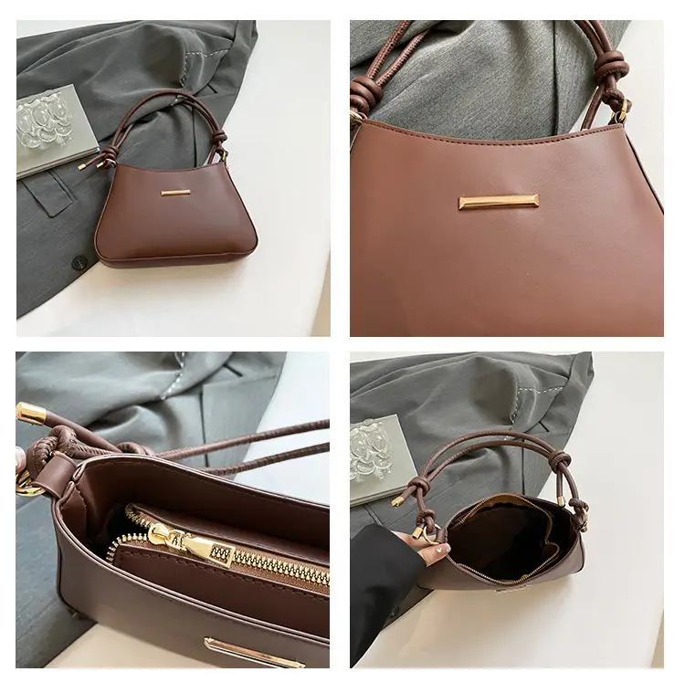 Women's Brown Leather Shoulder Bag 2024 New Style — feature 9