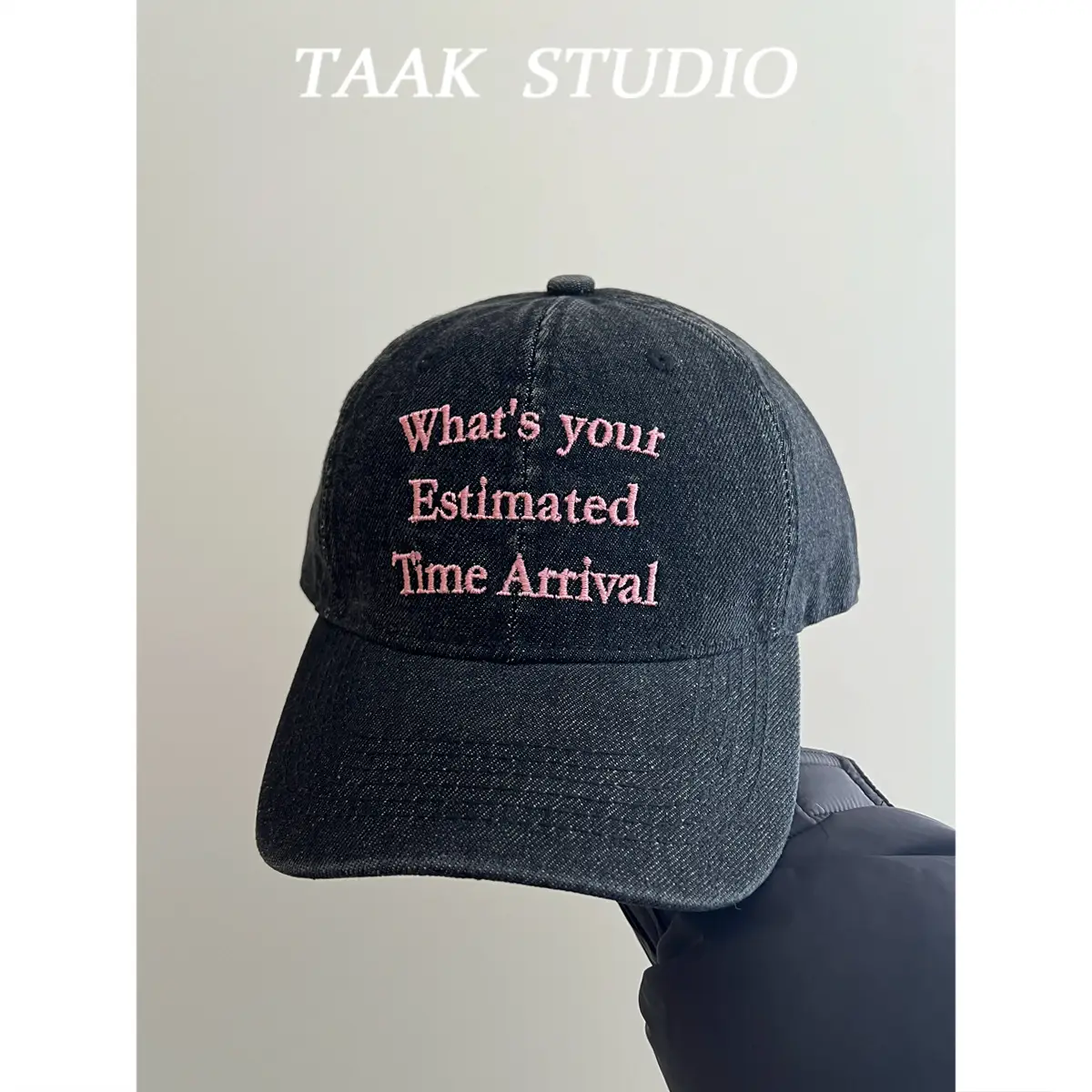Retro Wash Denim Cap Women Spring Summer Face Large - Image 5