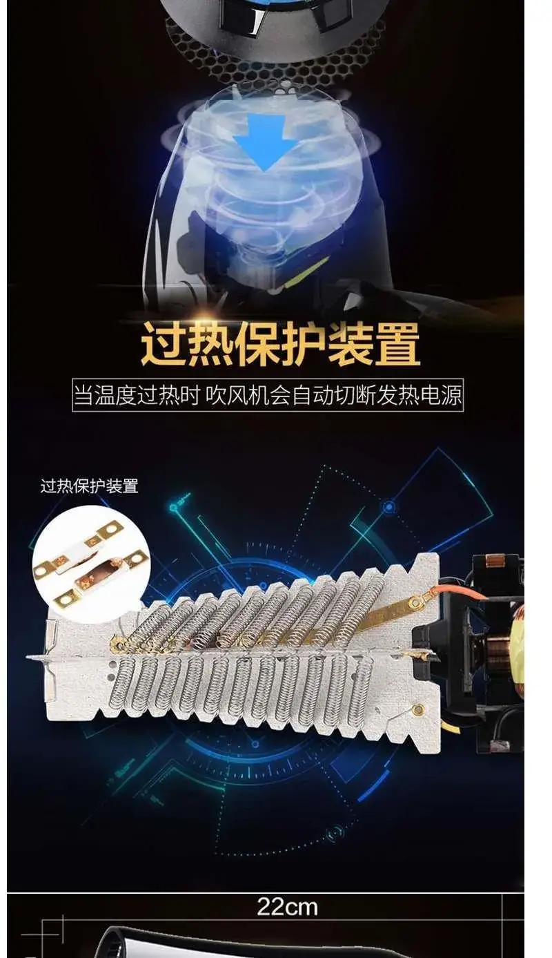 1800W Kangfu Hair Dryer with 6 Temp Controls — feature 5