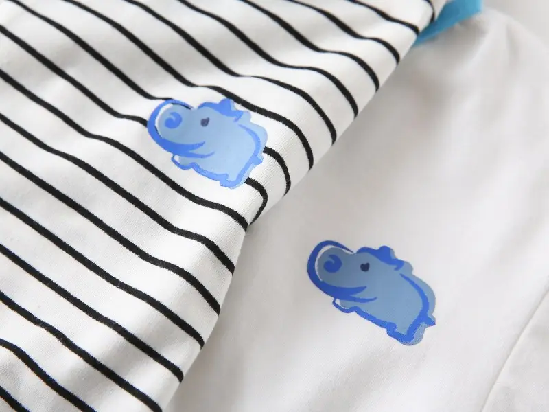 Boys White Cotton Polo Shirt with Blue Trim — feature 10