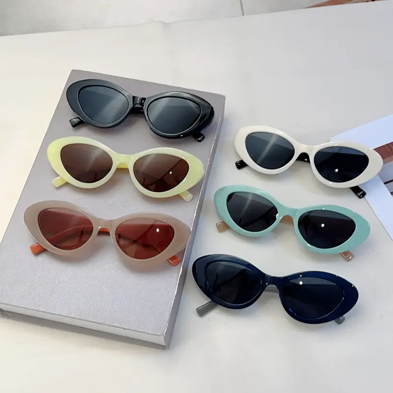 Korean Style Cat's Eye Sunglasses White Small Frame