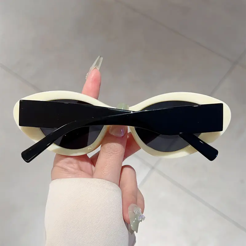 Korean Style Cat's Eye Sunglasses White Small Frame — feature 6