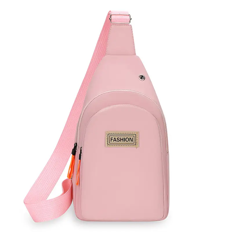 Pink Women's Multi-functional Chest Bag with Adjustable Strap - Image 8