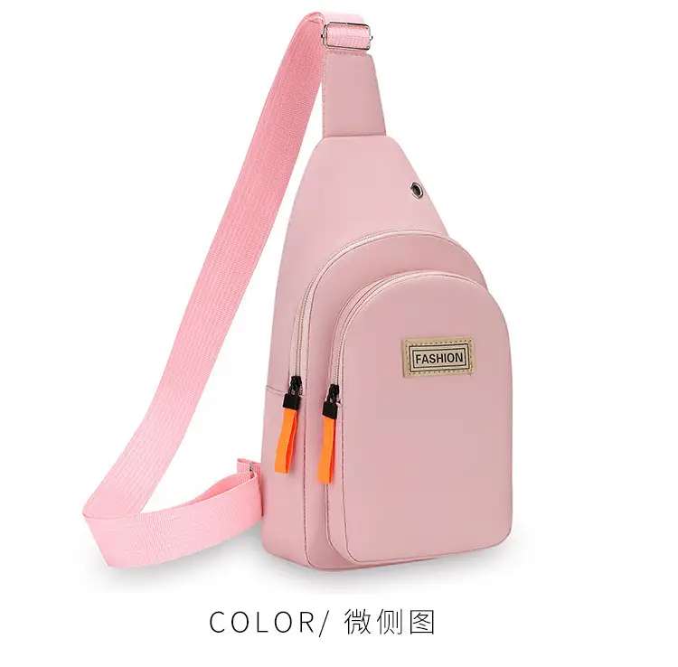 Pink Women's Multi-functional Chest Bag with Adjustable Strap — feature 27