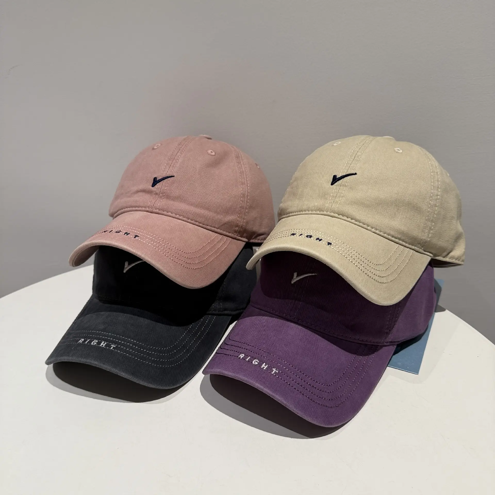 Korean Embroidered Baseball Cap Women Tan 2025 — feature 4