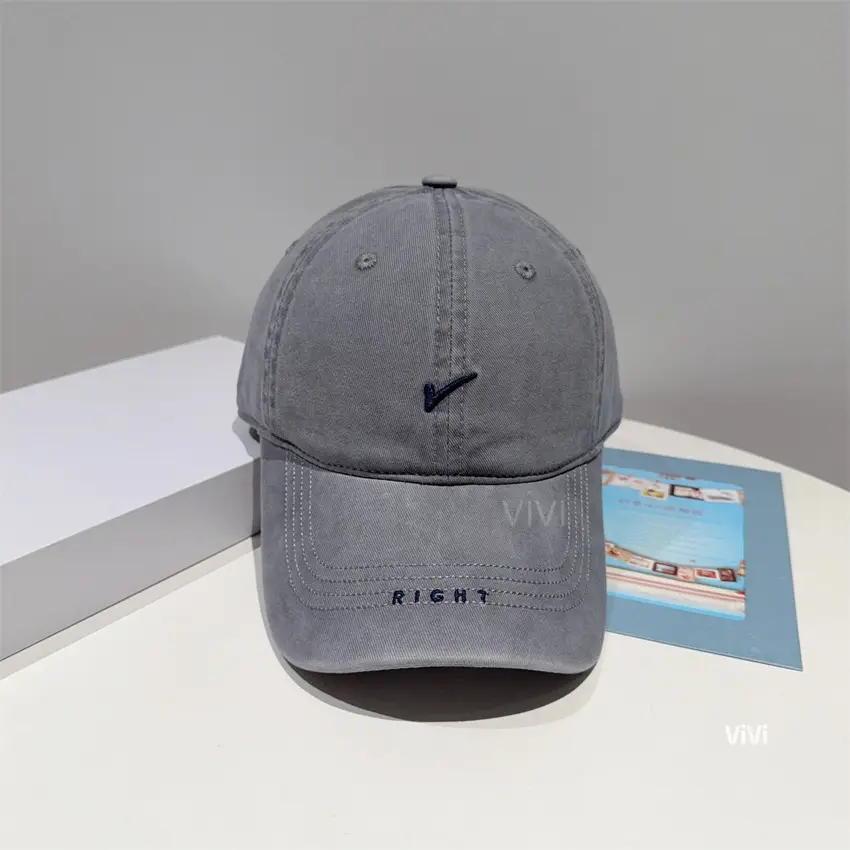 Korean Embroidered Baseball Cap Women Tan 2025 - Image 4