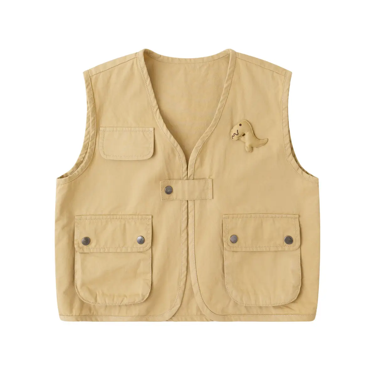 Dudu Boys Vest Spring T-Shirt Pants Set Tan