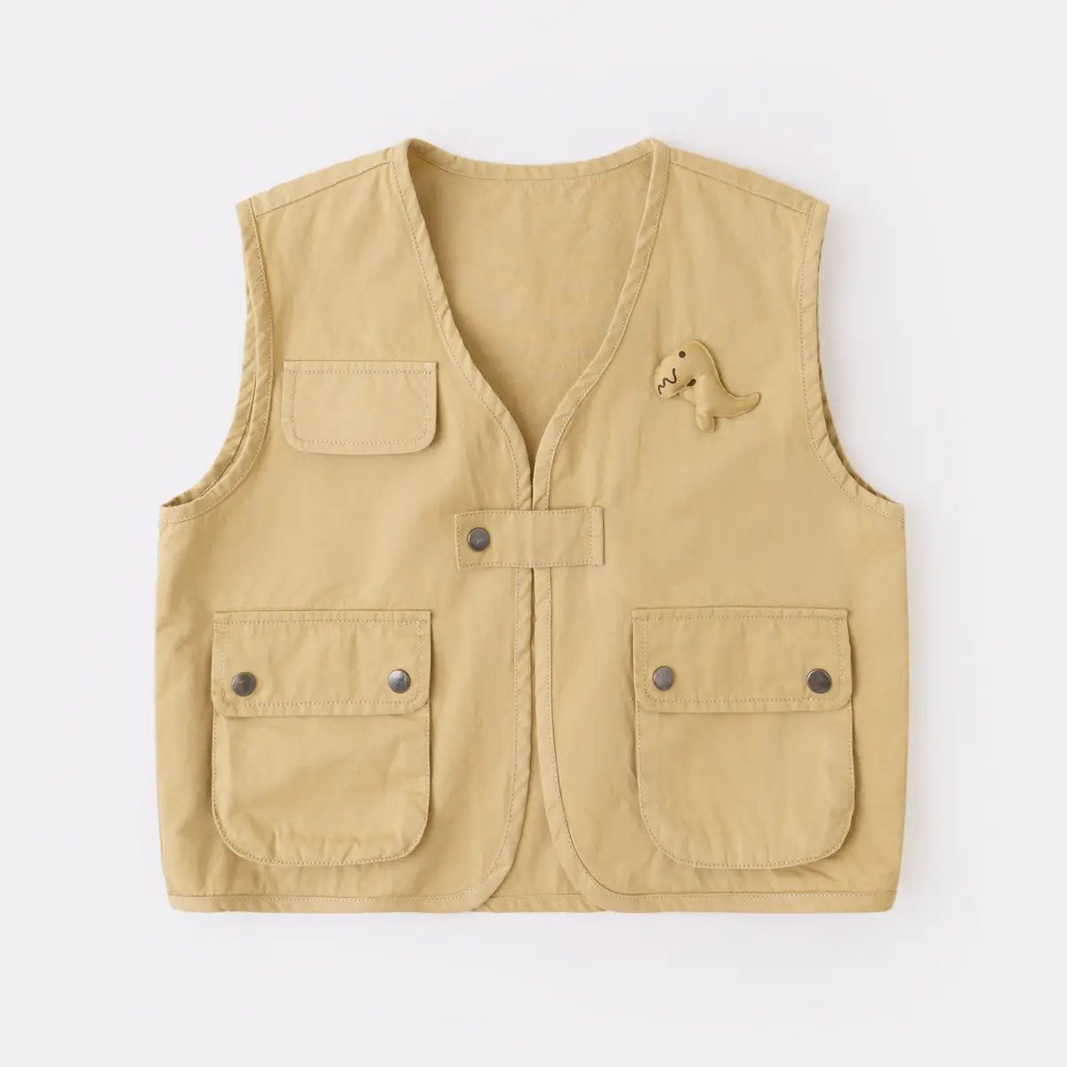 Dudu Boys Vest Spring T-Shirt Pants Set Tan