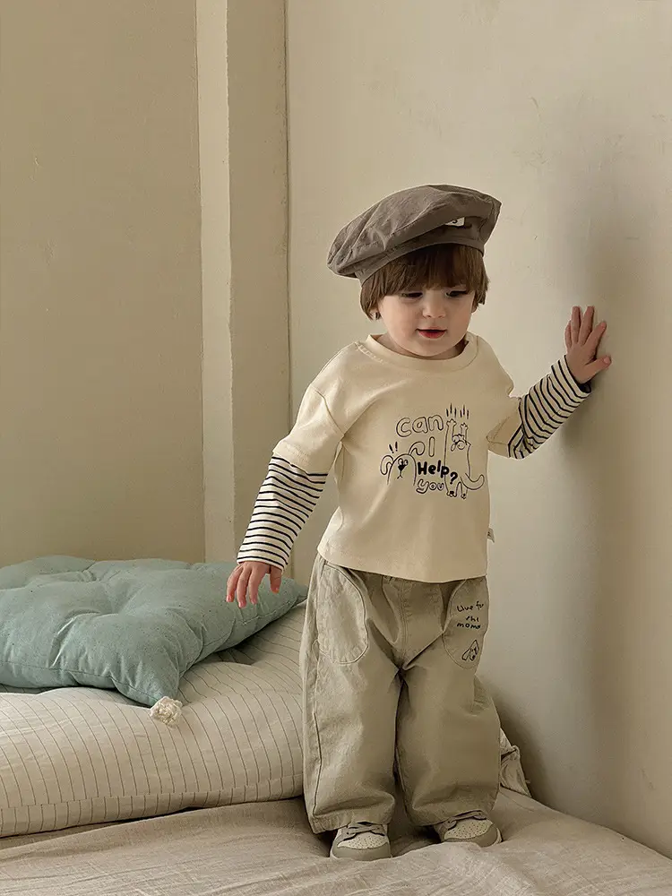 Boys Striped T-Shirt & Pants Set for Kids Autumn 2026 - Image 5