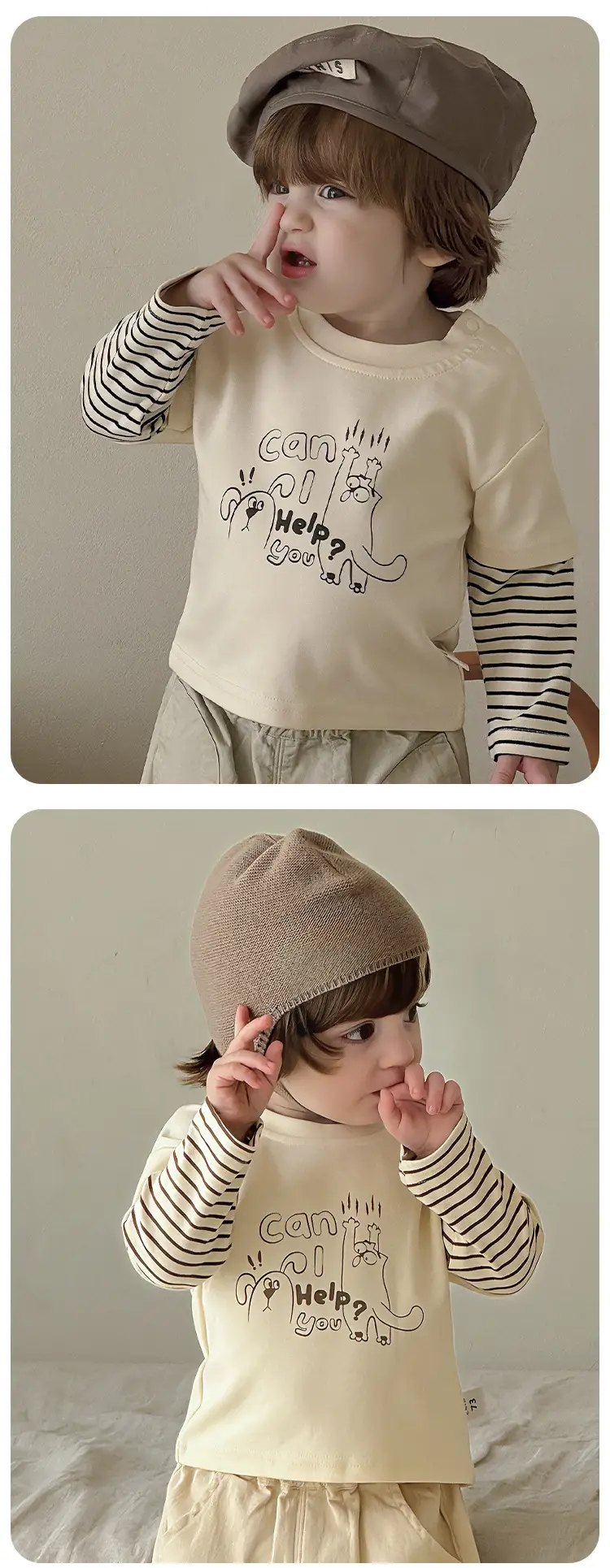 Boys Striped T-Shirt & Pants Set for Kids Autumn 2026 — feature 8
