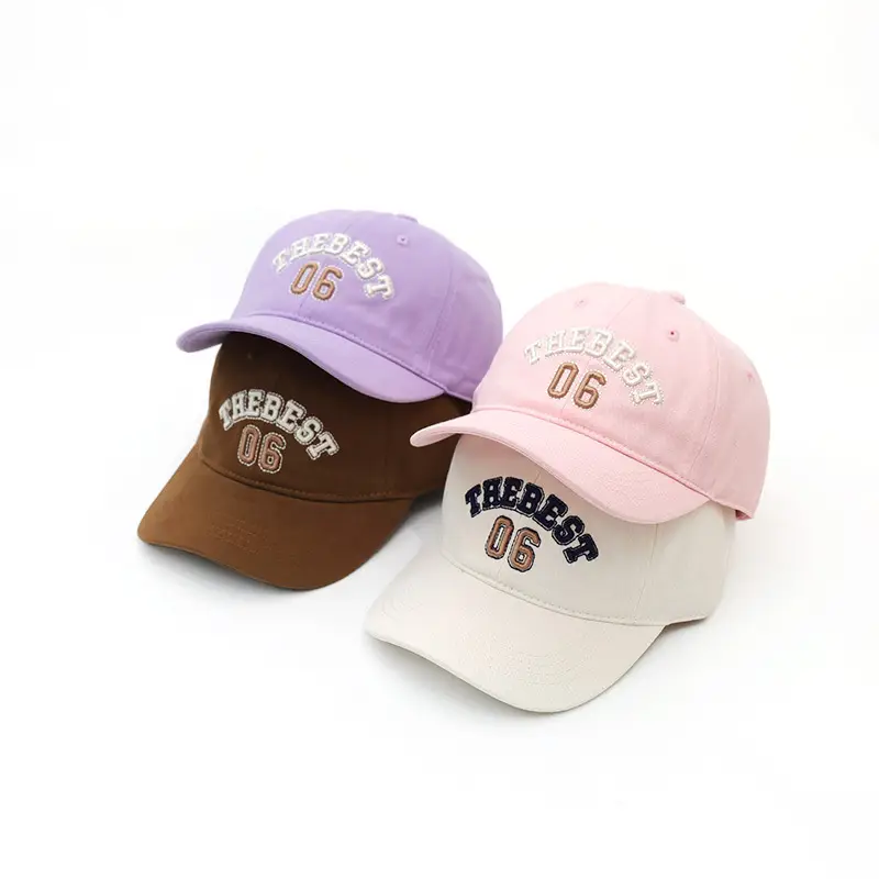 Cotton Embroidered Cap for Boys Girls Black 06 - Image 8