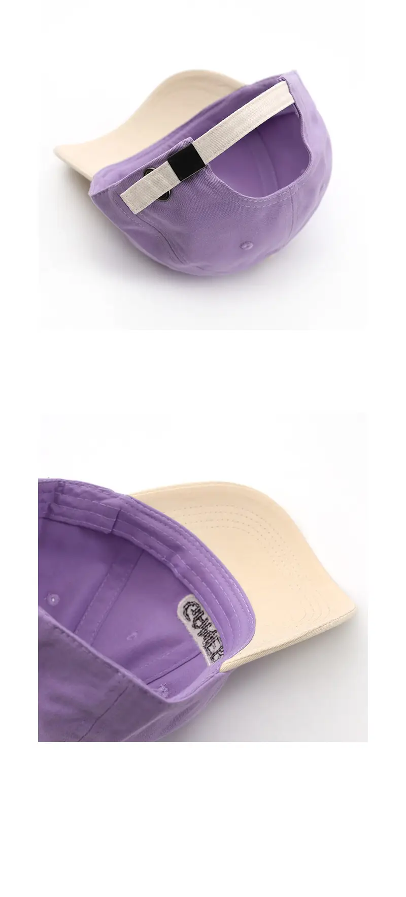 Kids 3D Embroidered Cap Purple Black Brown Sunshade — feature 4
