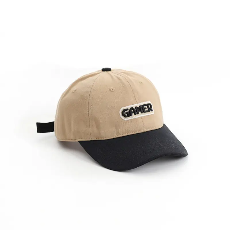 Kids 3D Embroidered Cap Purple Black Brown Sunshade