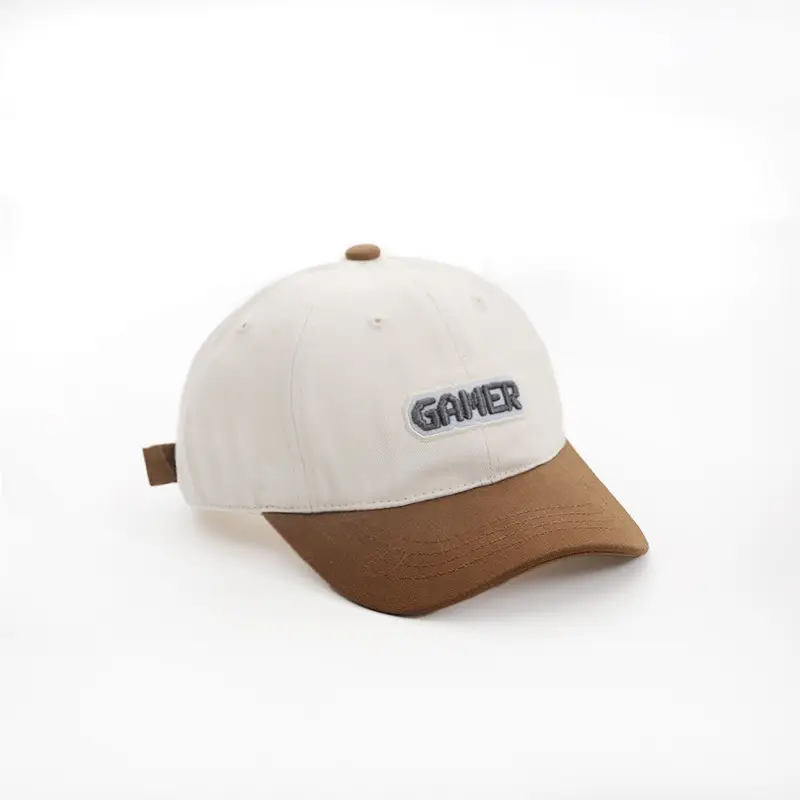 Kids 3D Embroidered Cap Purple Black Brown Sunshade - Image 2