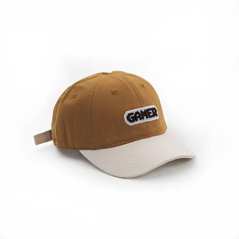 Kids 3D Embroidered Cap Purple Black Brown Sunshade - Image 3