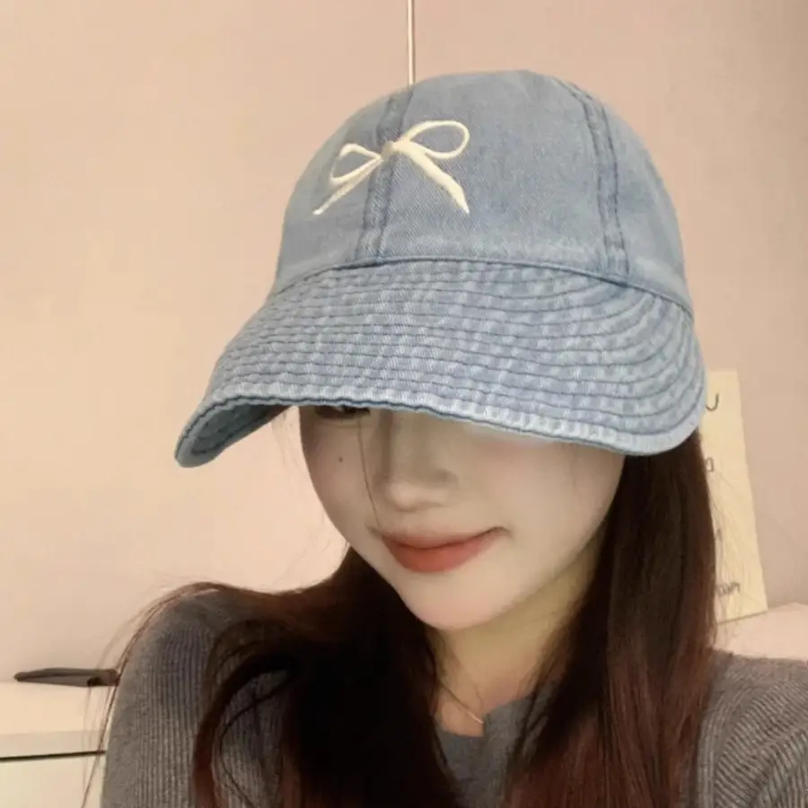 Ins Han Style Sun Hat with Bow Cap - Image 7
