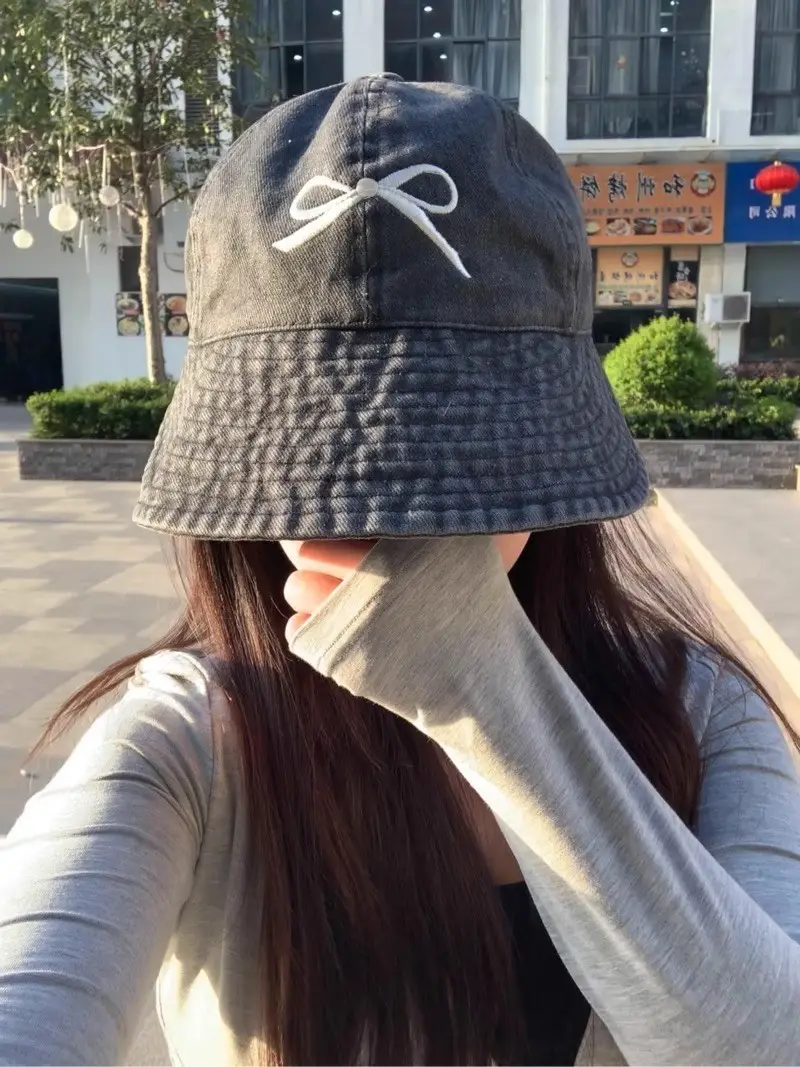 Ins Han Style Sun Hat with Bow Cap — feature 13
