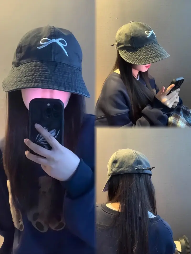 Ins Han Style Sun Hat with Bow Cap — feature 19
