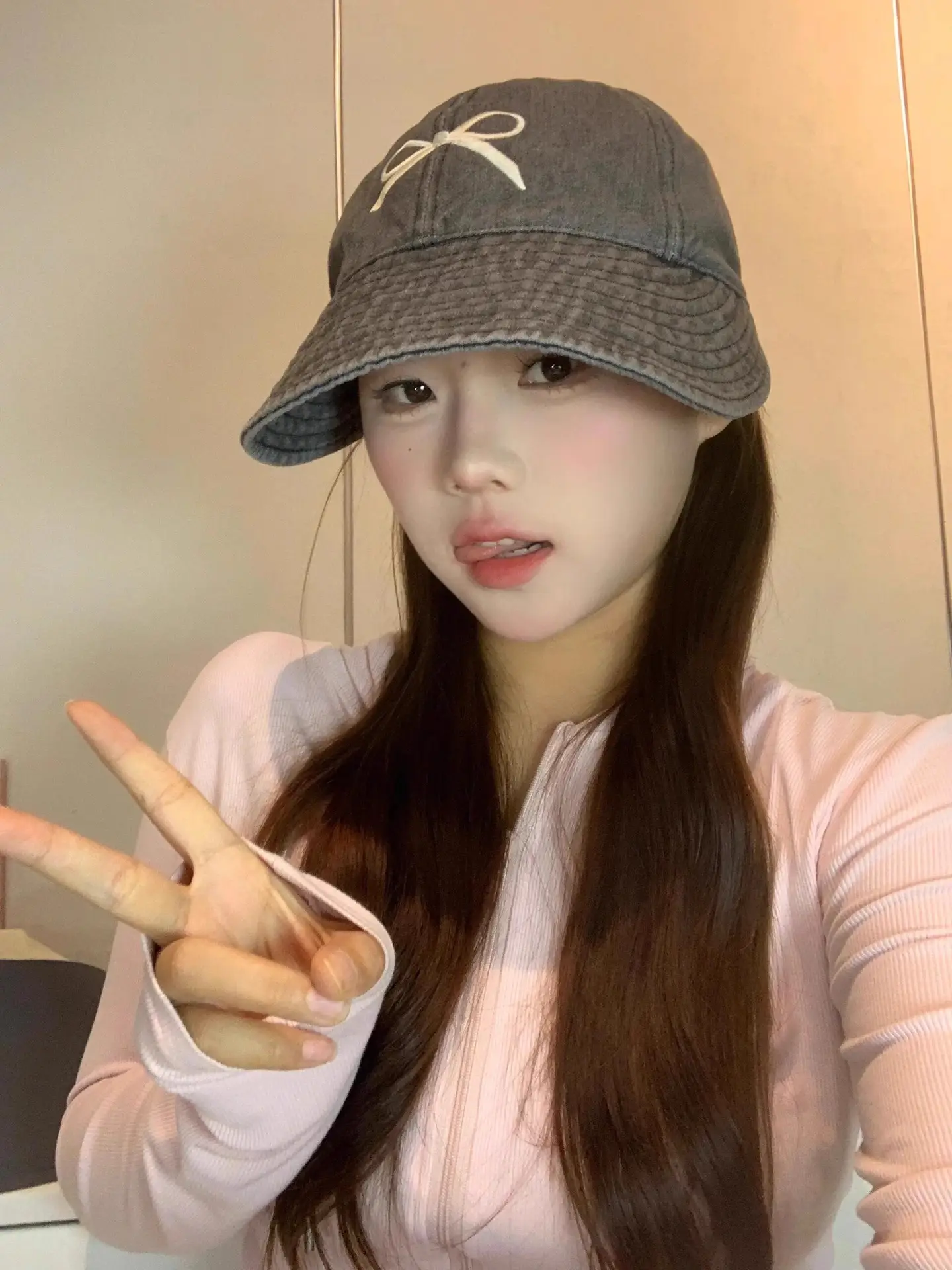Ins Han Style Sun Hat with Bow Cap — feature 21