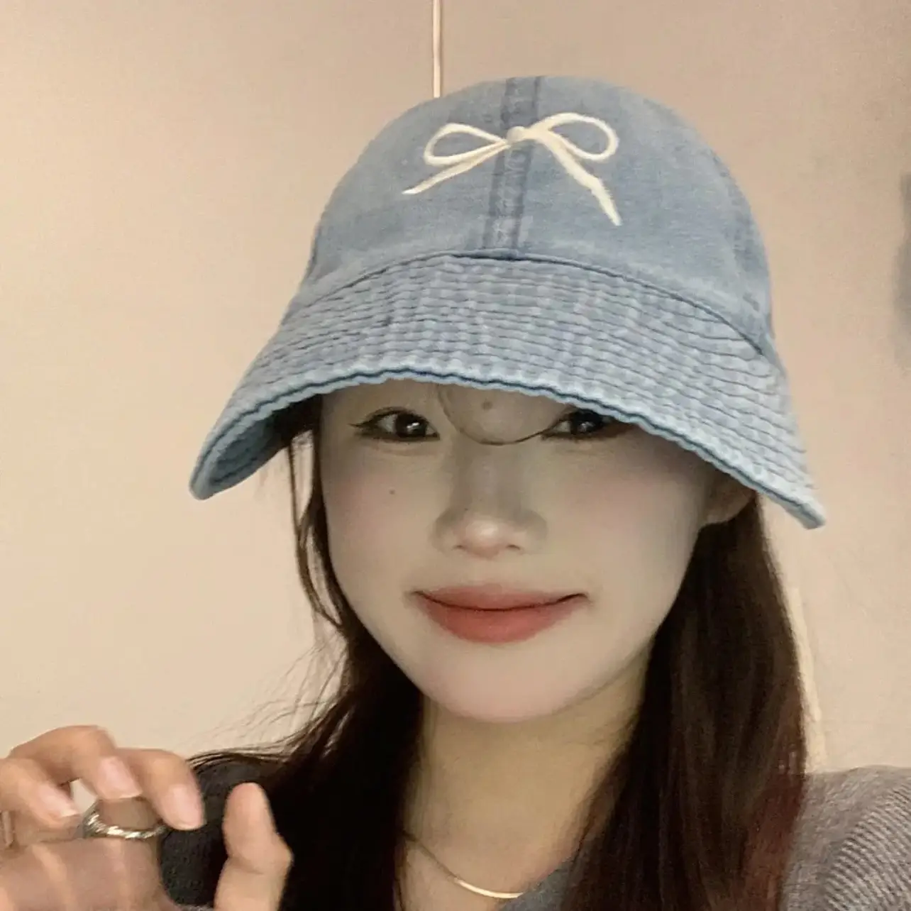 Ins Han Style Sun Hat with Bow Cap - Image 2