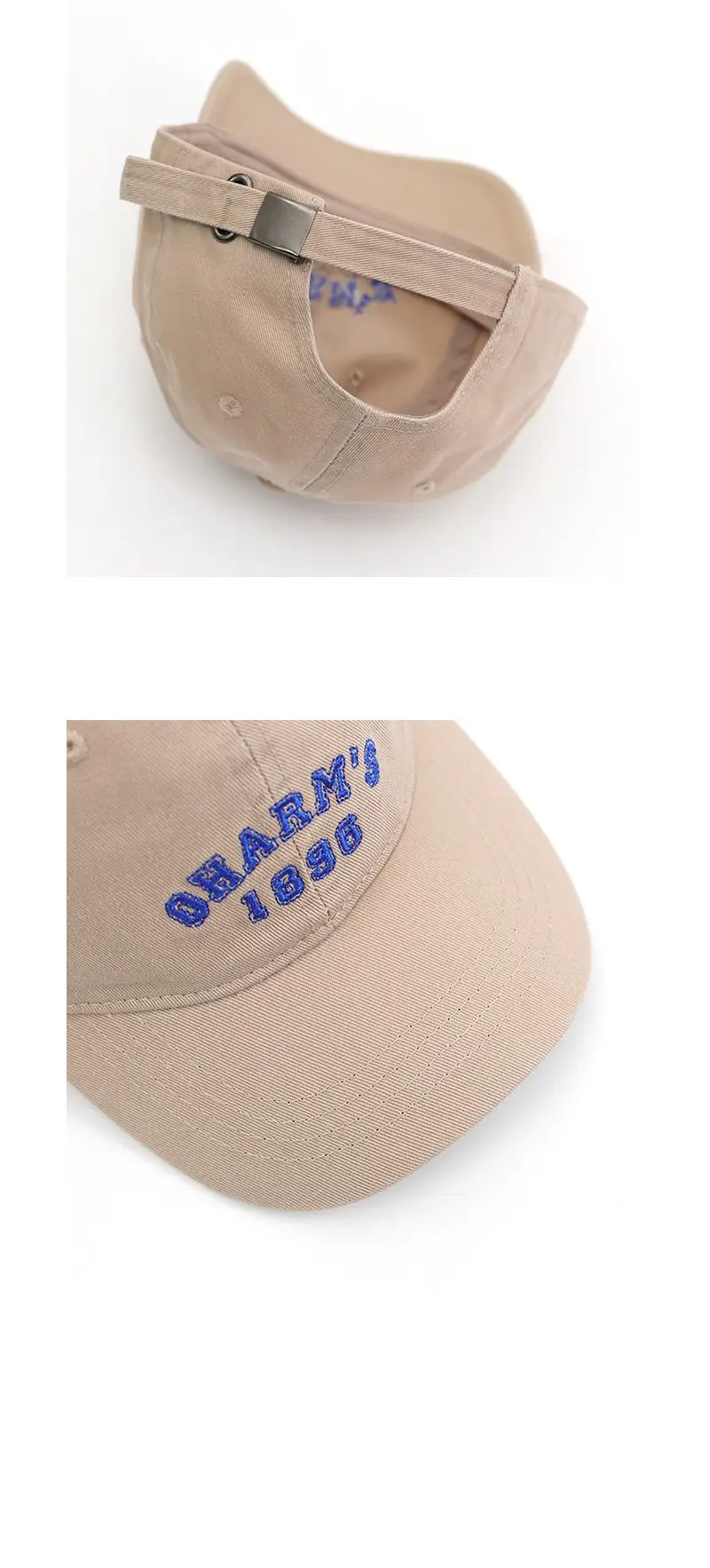 Korean Style Navy Blue Baby Sun Hat with Embroidery — feature 4