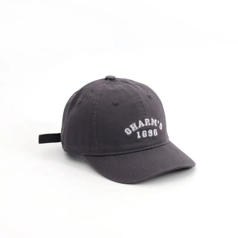 Korean Style Navy Blue Baby Sun Hat with Embroidery - Image 3