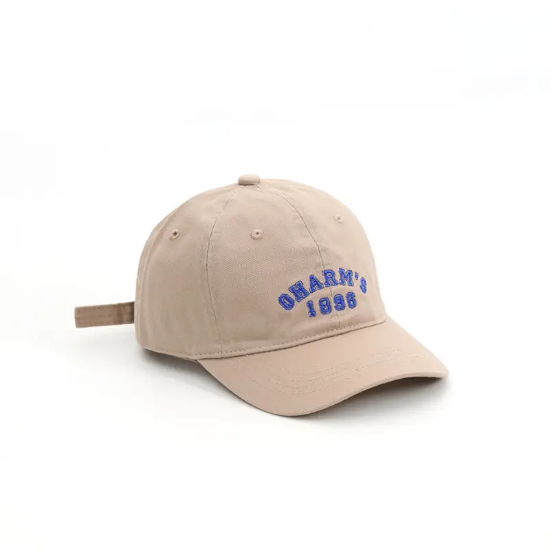 Korean Style Navy Blue Baby Sun Hat with Embroidery - Image 4