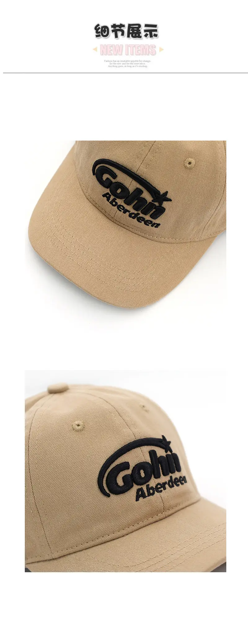 Gohi Embroidered Cap Men Blue Purple Brown Black Strap — feature 3