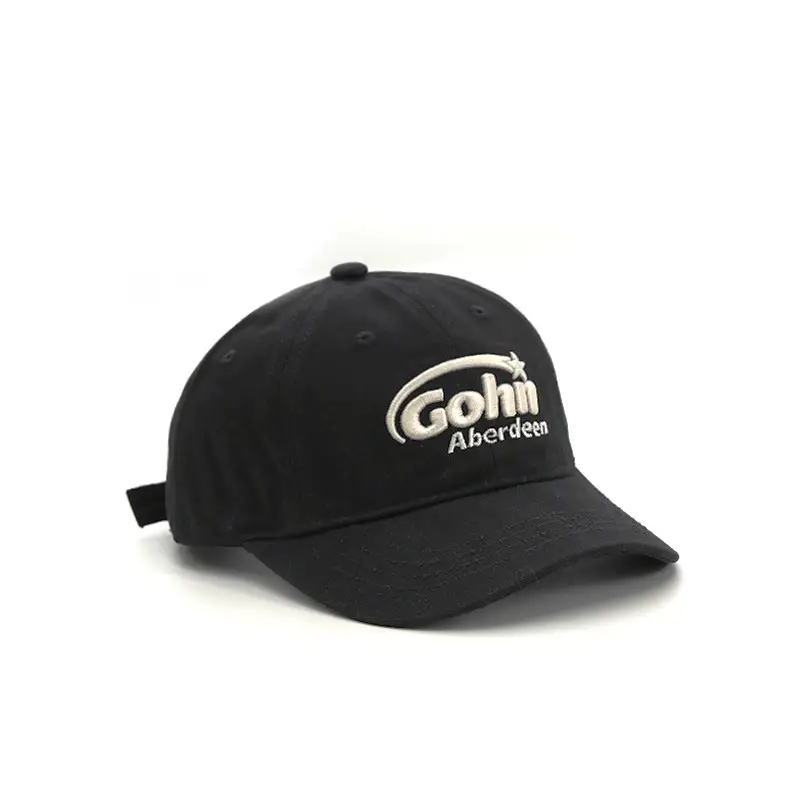 Gohi Embroidered Cap Men Blue Purple Brown Black Strap