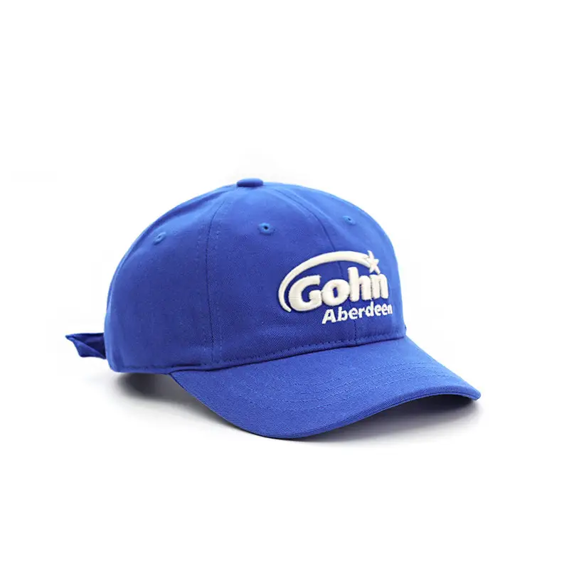 Gohi Embroidered Cap Men Blue Purple Brown Black Strap - Image 6
