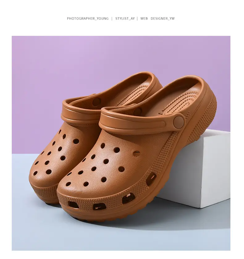 Unlabeled Star Summer Eva Casual Croc Shoes Women's Anti-Slip Outer Slippers Increased Deodorant Outdoor Couple Sandals — feature 19