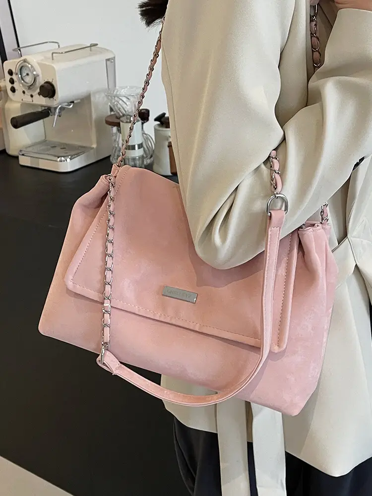 Pink Chain Shoulder Bag for Women - Image 10
