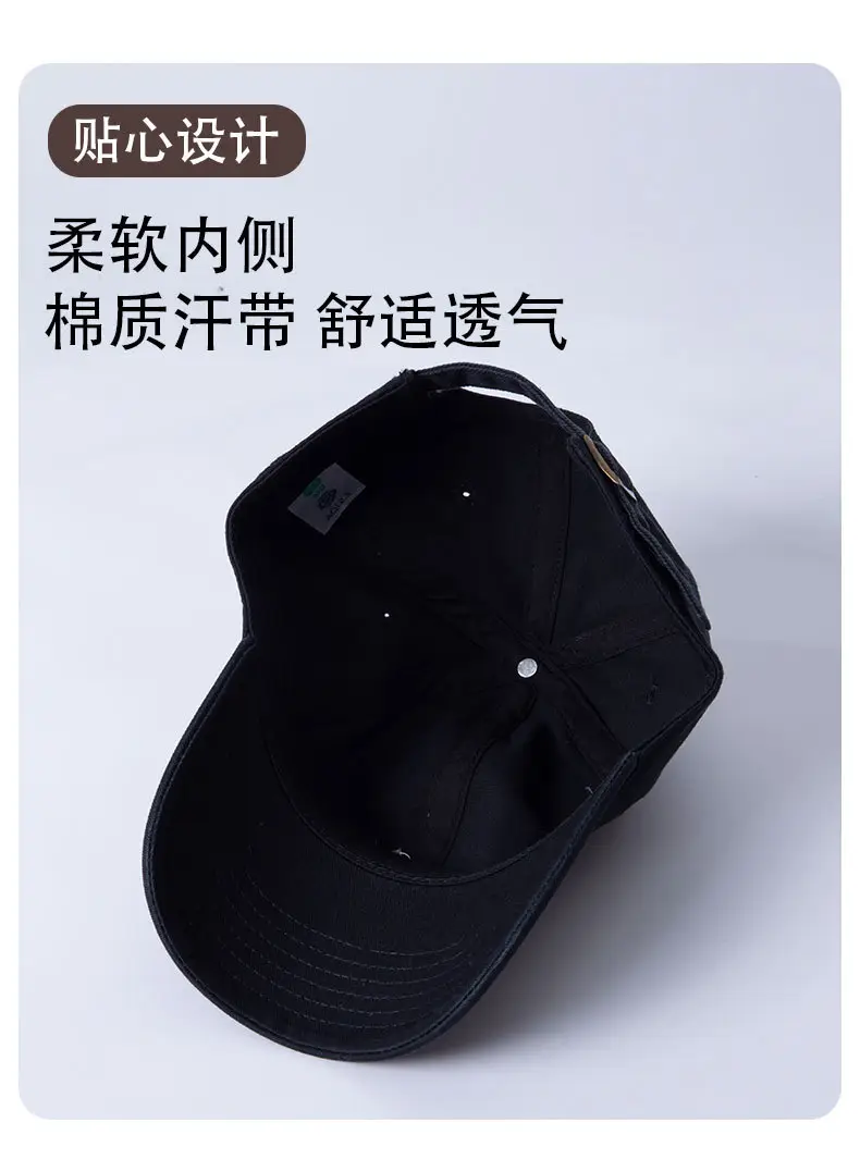Women Retro Face Small Embroidered Cap Navy White Gray — feature 7