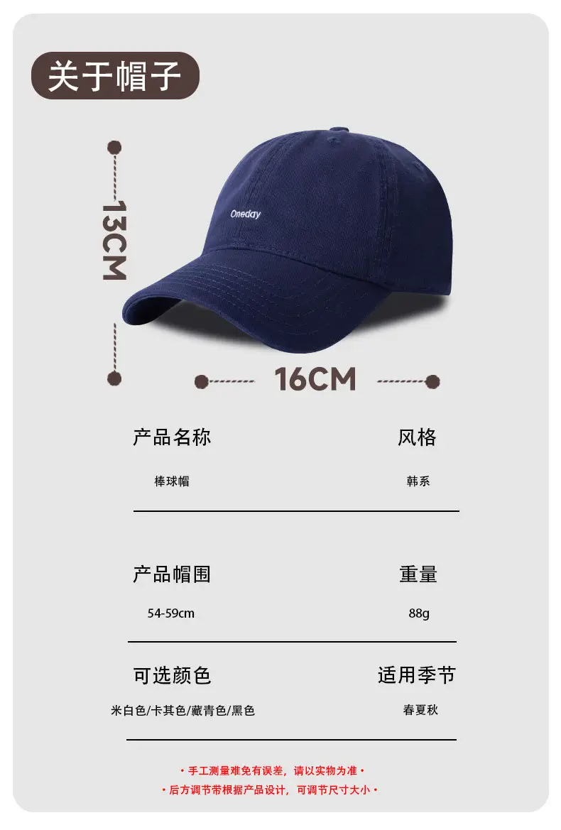 Women Retro Face Small Embroidered Cap Navy White Gray — feature 9