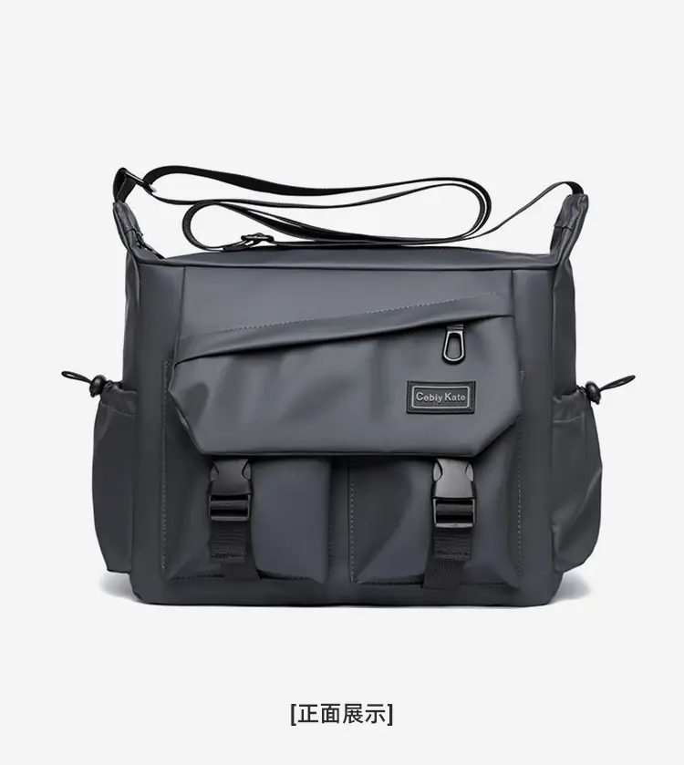 Men's Black Crossbody Shoulder Bag Large Capacity — feature 24