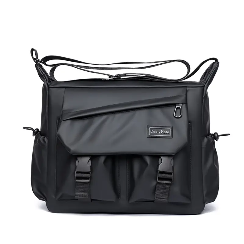 Men's Black Crossbody Shoulder Bag Large Capacity - Image 2