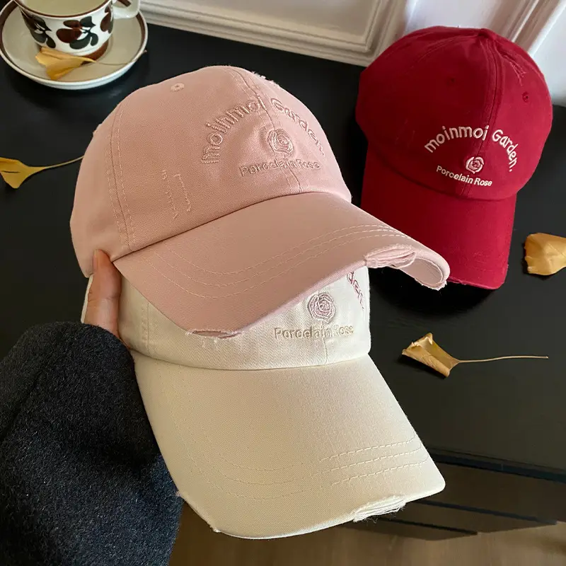 Women Pink Baseball Cap Wide Brim Same Style - Image 3