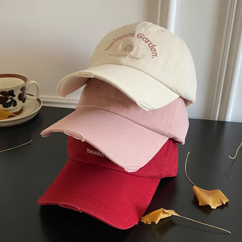 Women Pink Baseball Cap Wide Brim Same Style - Image 4